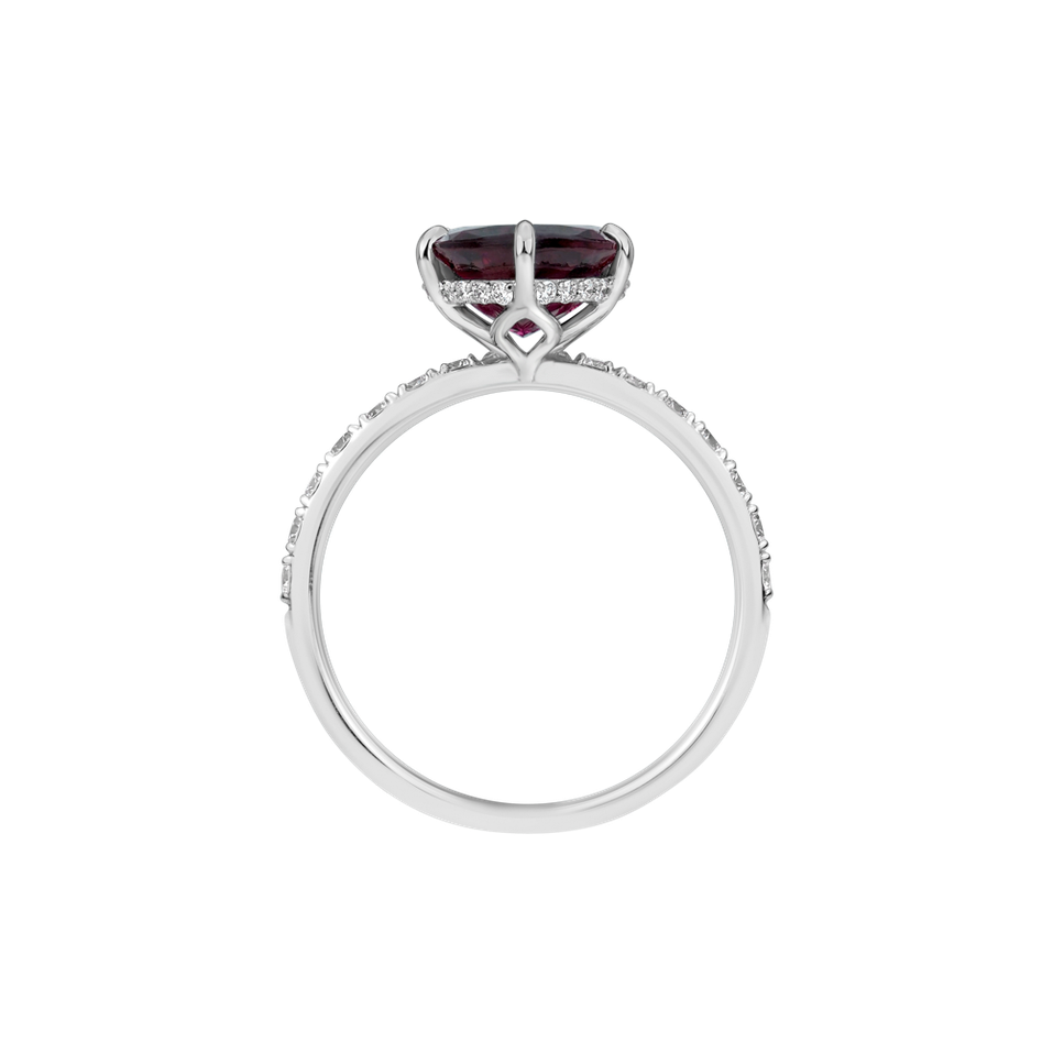 Prsten s diamanty a turmalínem Rouge Passion