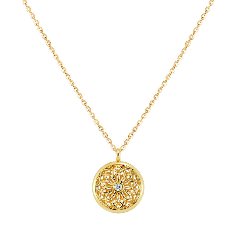 Náhrdelník s diamanty a paraibou The Spiral of Life