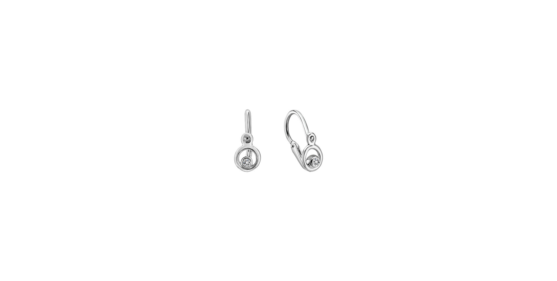 Dětské náušnice s diamantem Lovely