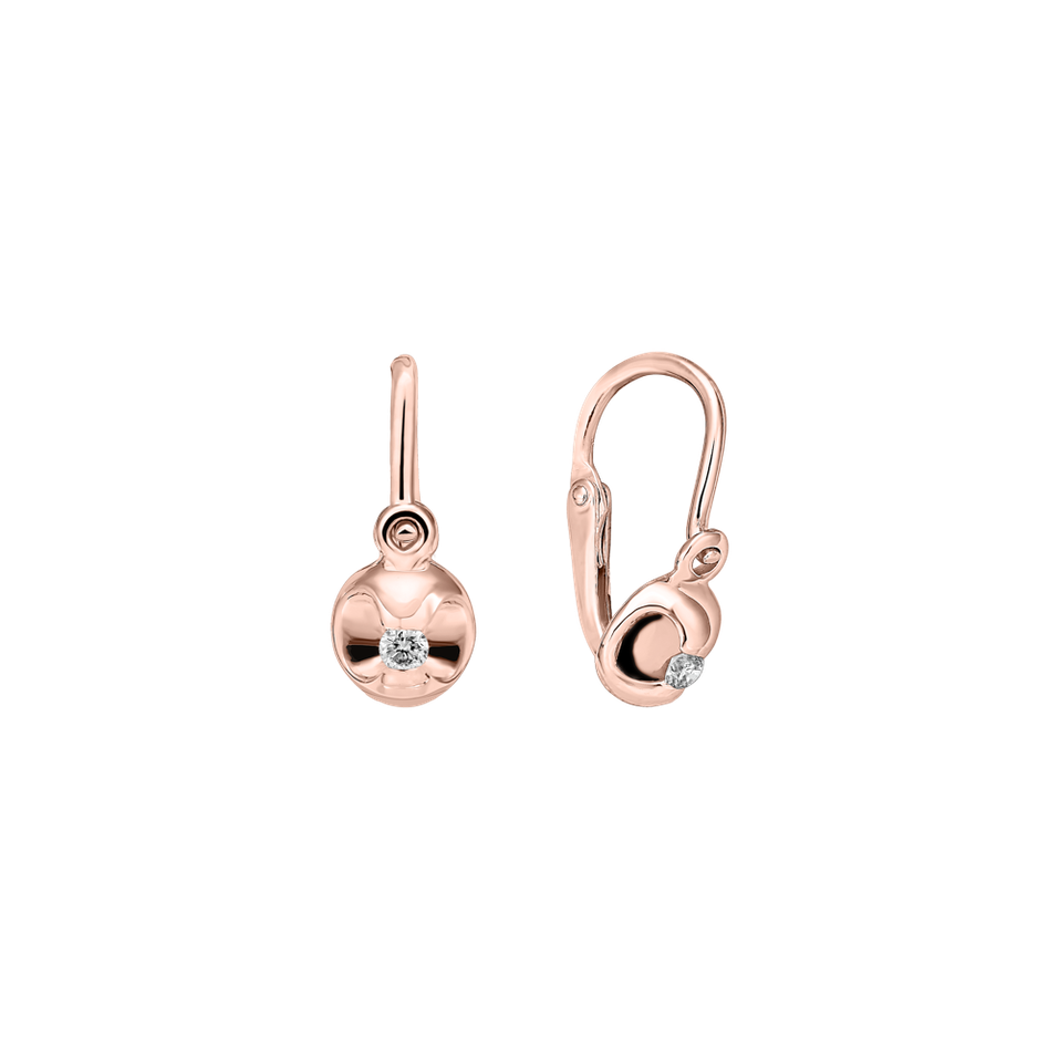 Dětské náušnice s diamantem Beauty