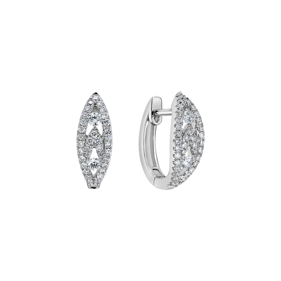 Náušnice s diamanty Leaf of Light