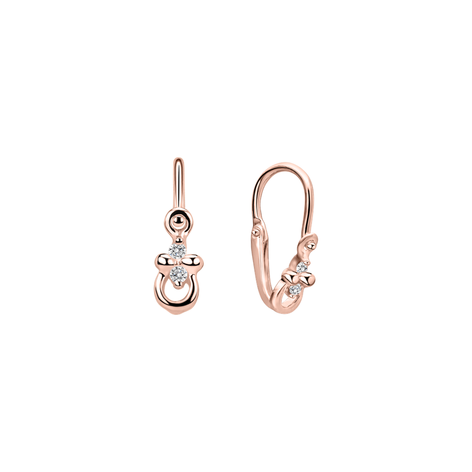 Dětské náušnice s diamanty Bee