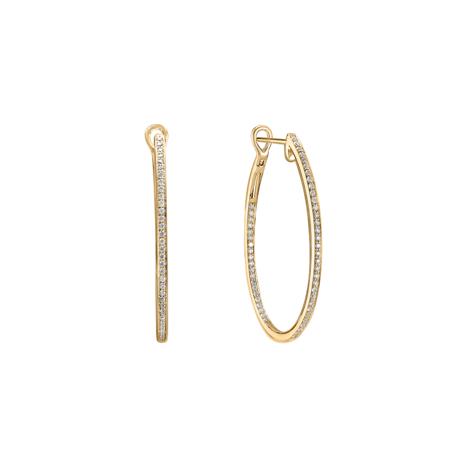 Náušnice s diamanty Eternity Gleam