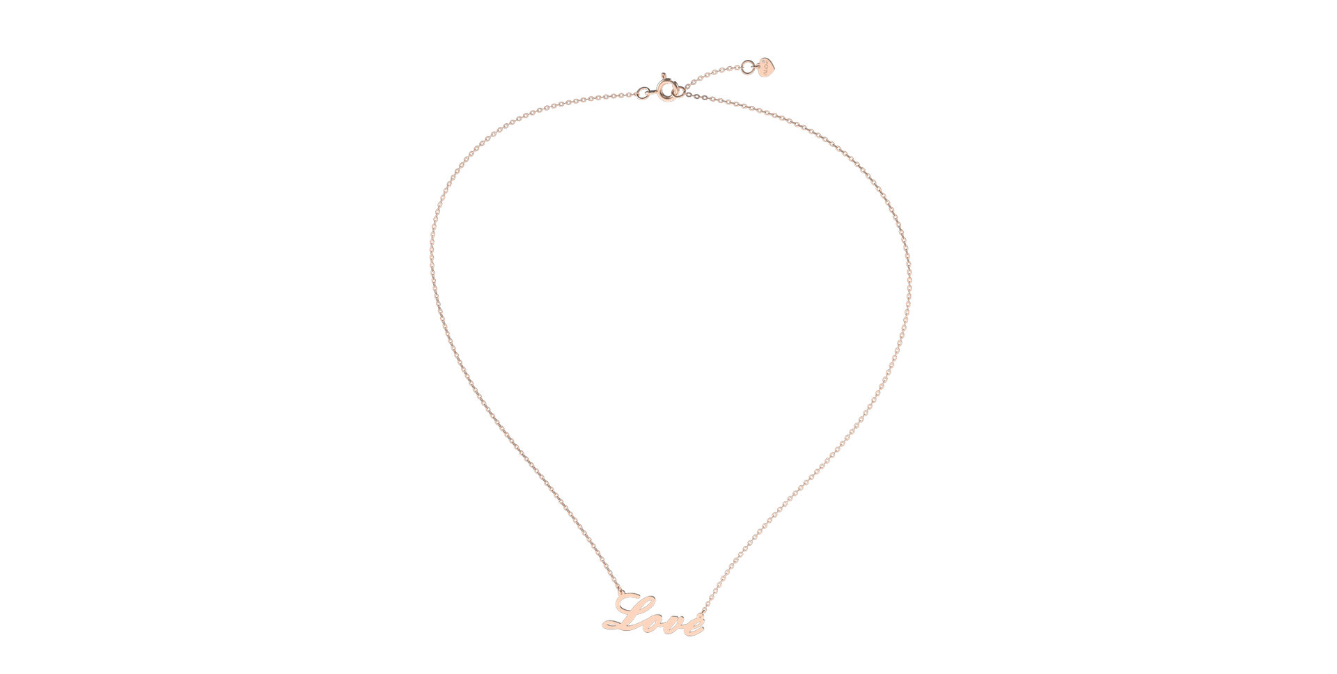 Náhrdelník s diamantem Love