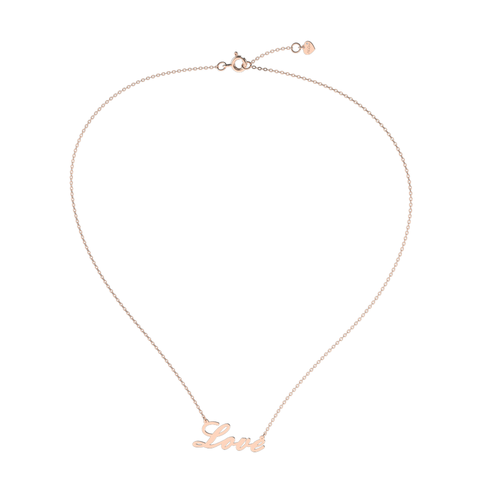 Náhrdelník s diamantem Love