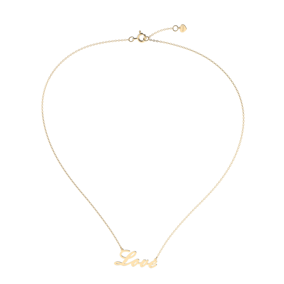 Náhrdelník s diamantem Love