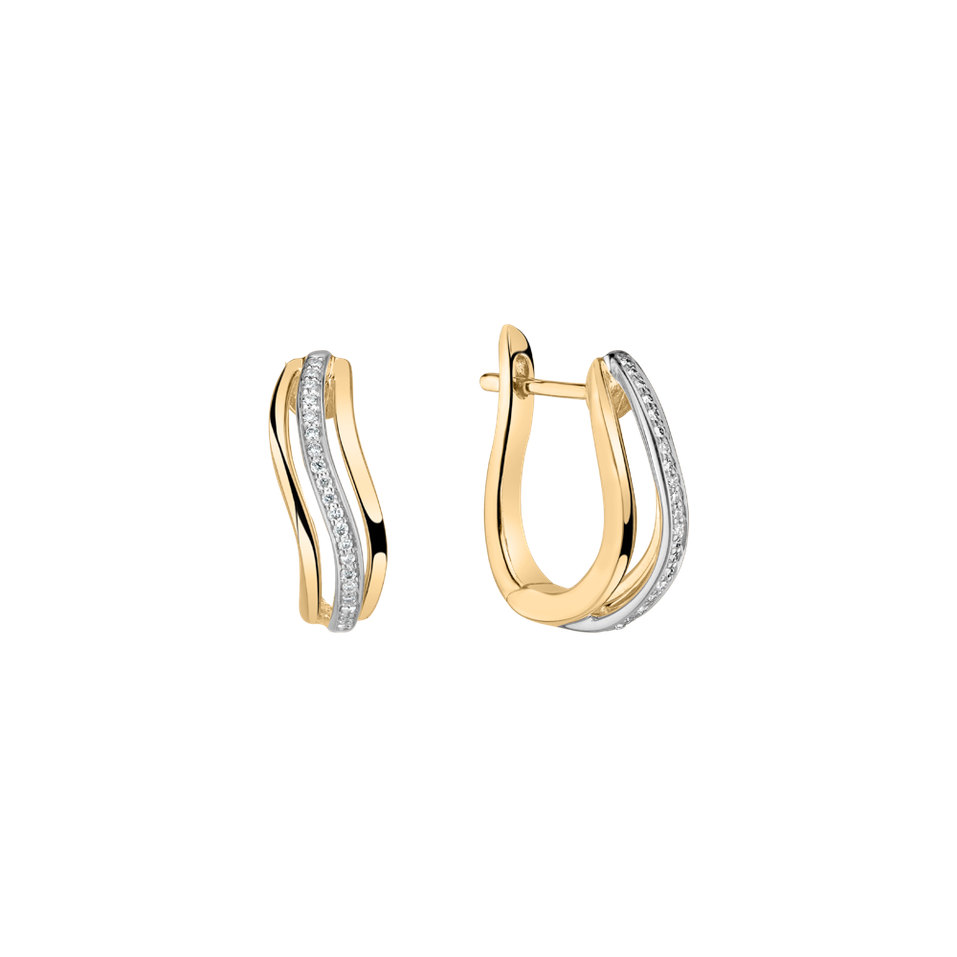 Náušnice s diamanty Sparkling Waves