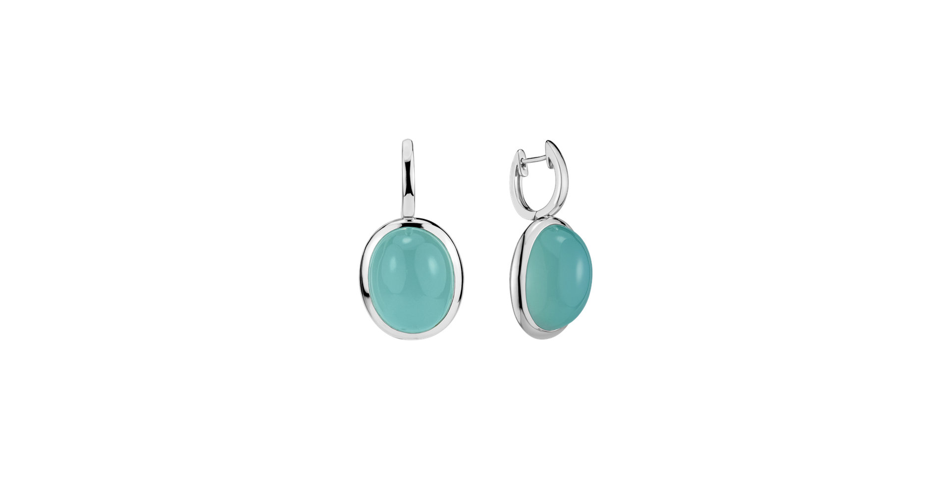 Náušnice s chalcedonem Moonlit Blossom