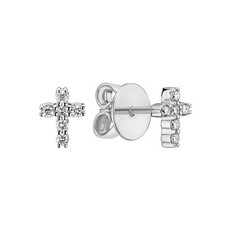 Náušnice s diamanty Cross