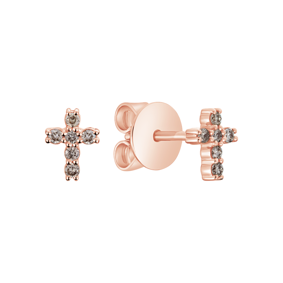 Náušnice s diamanty Cross