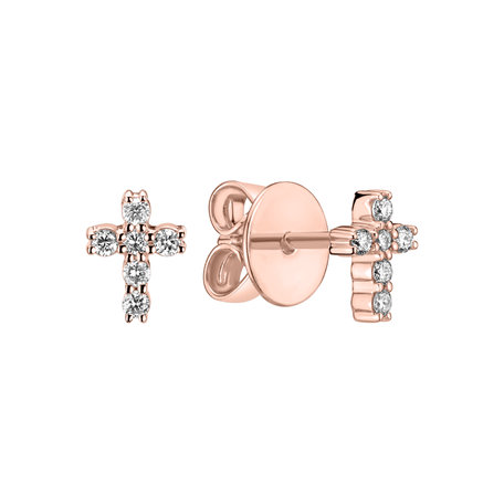 Náušnice s diamanty Cross