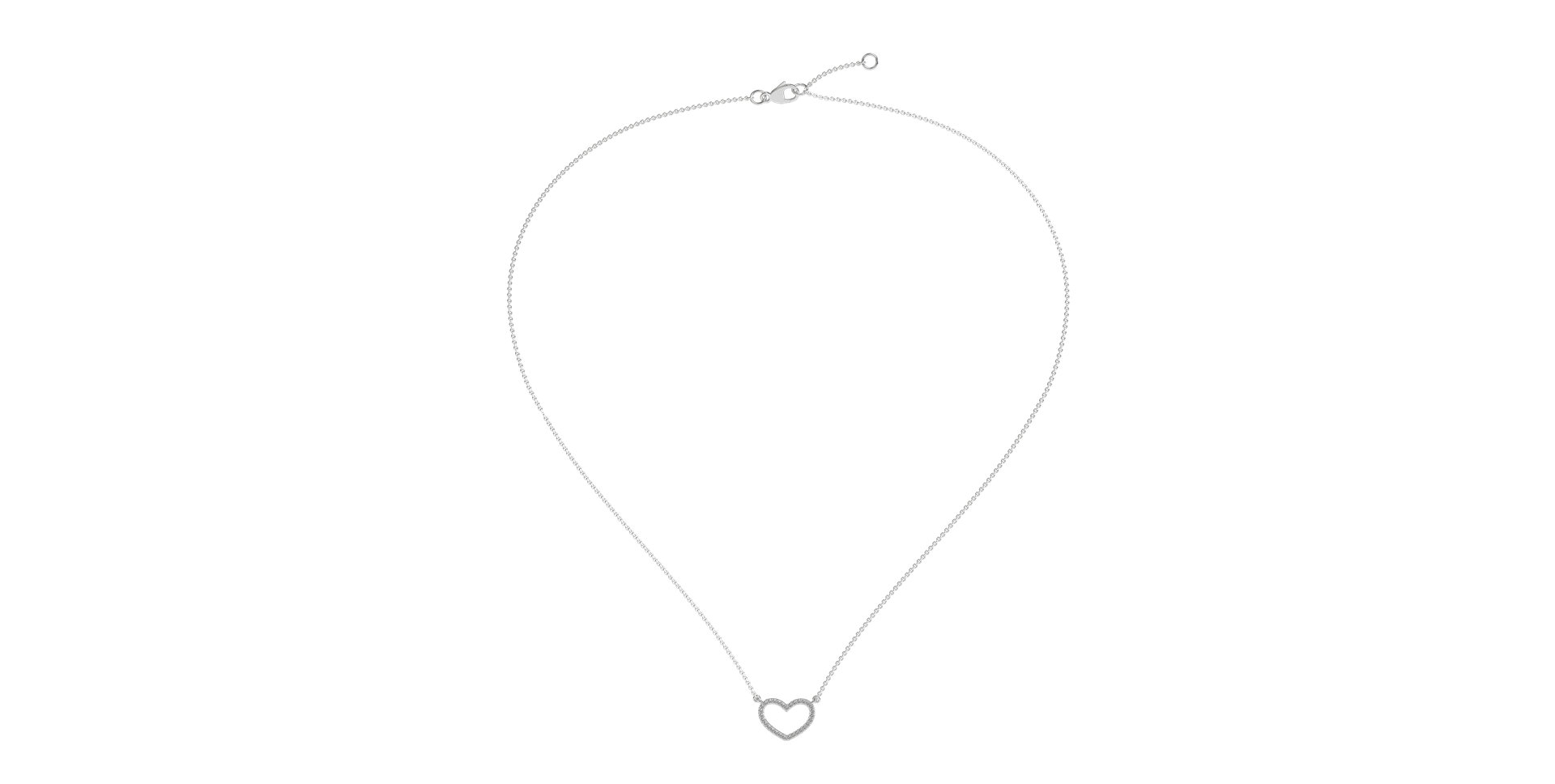 Náhrdelník s diamanty Heart