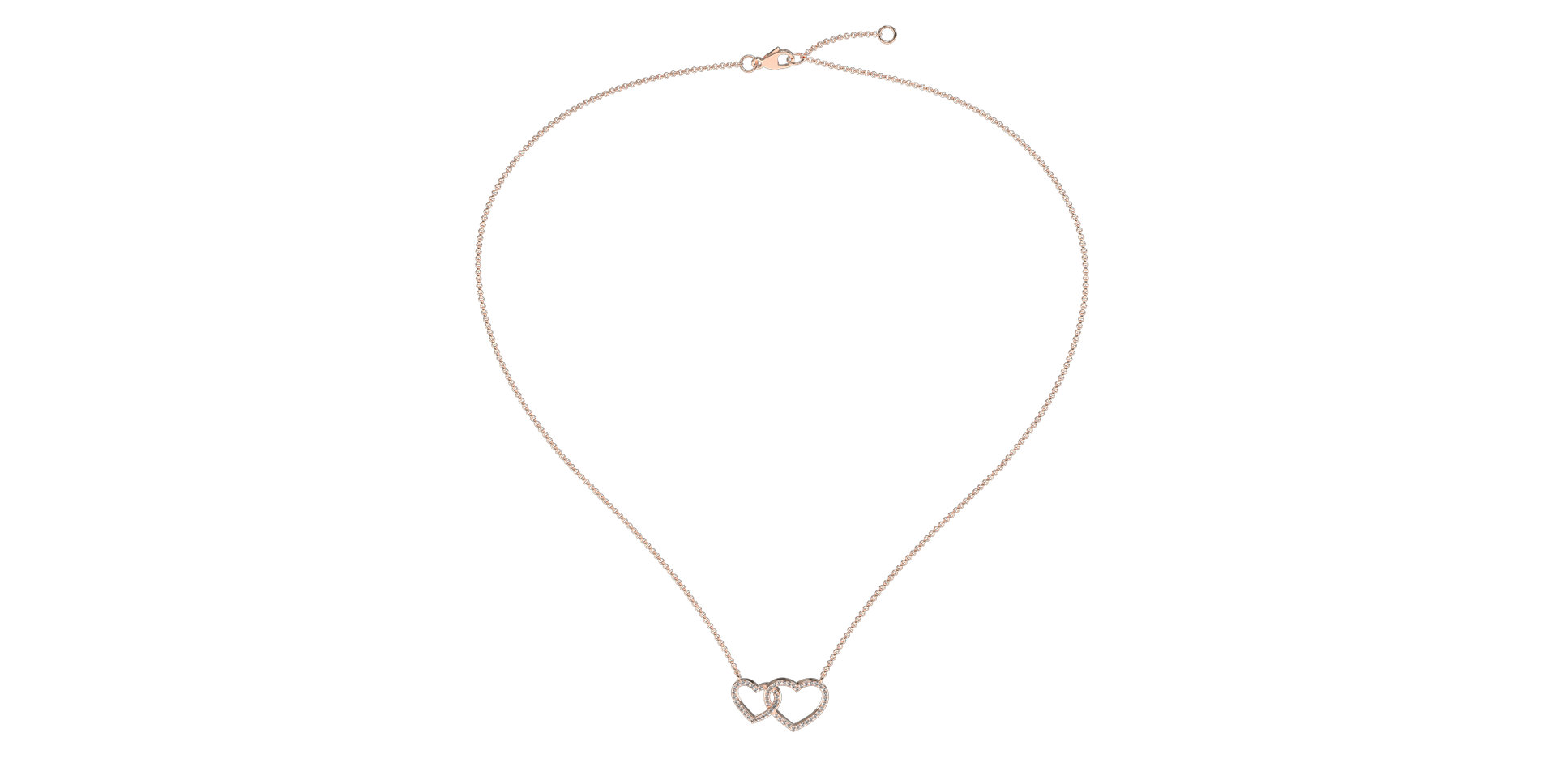 Náhrdelník s diamanty Hearts