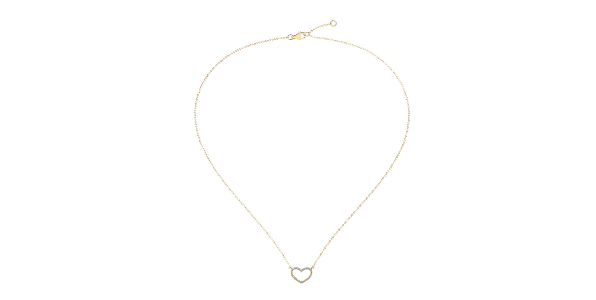 Náhrdelník s diamanty Heart