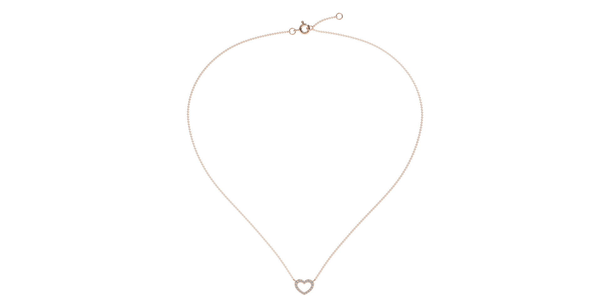 Náhrdelník s diamanty Precious Heart