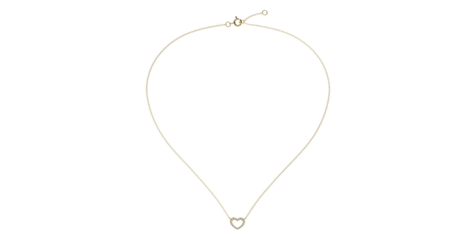 Náhrdelník s diamanty Precious Heart