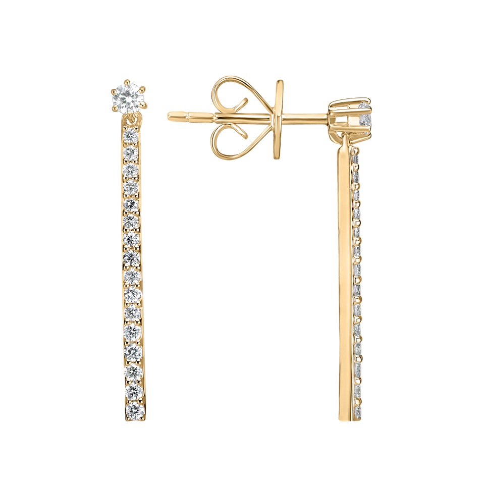 Náušnice s diamanty Flying Star