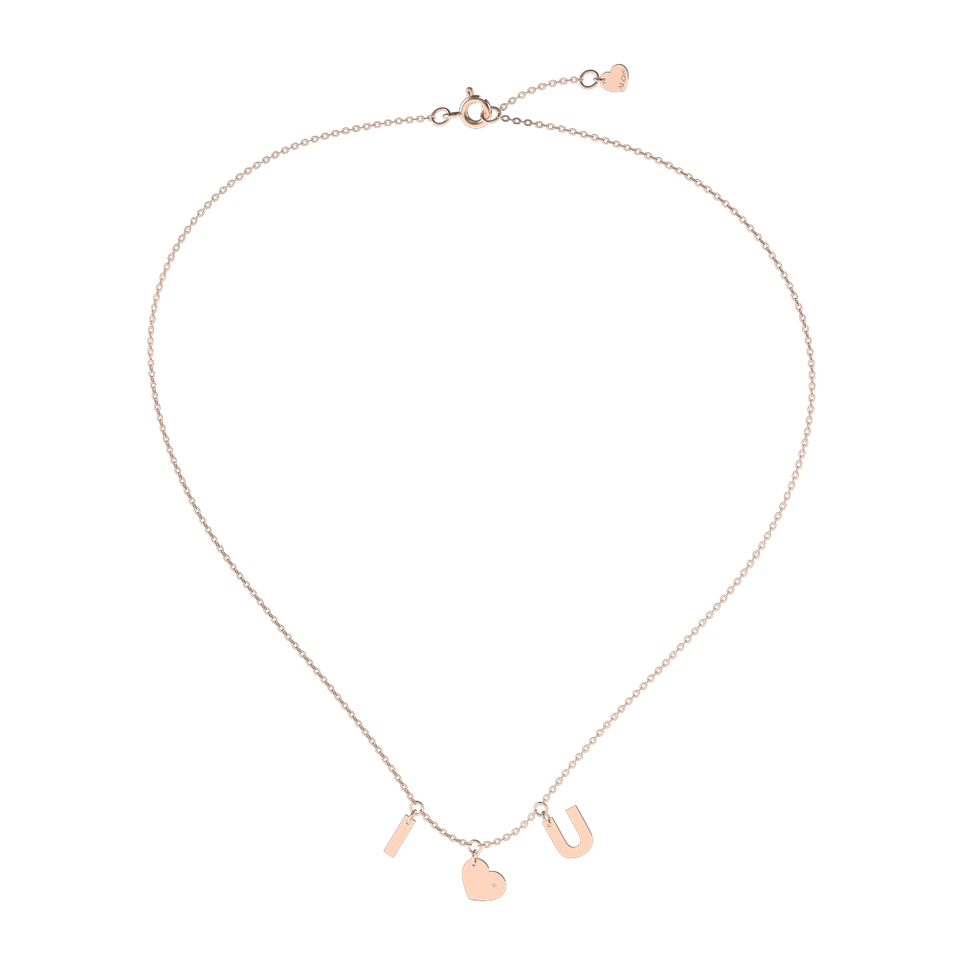 Náhrdelník s diamantem Amour