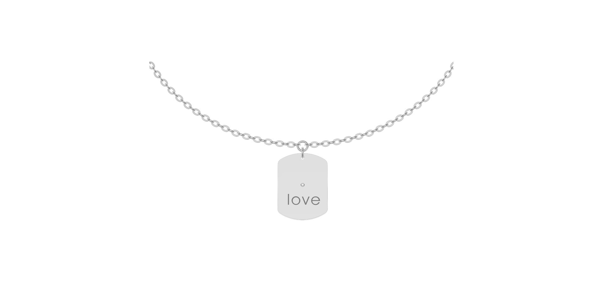 Náramek s diamantem Love