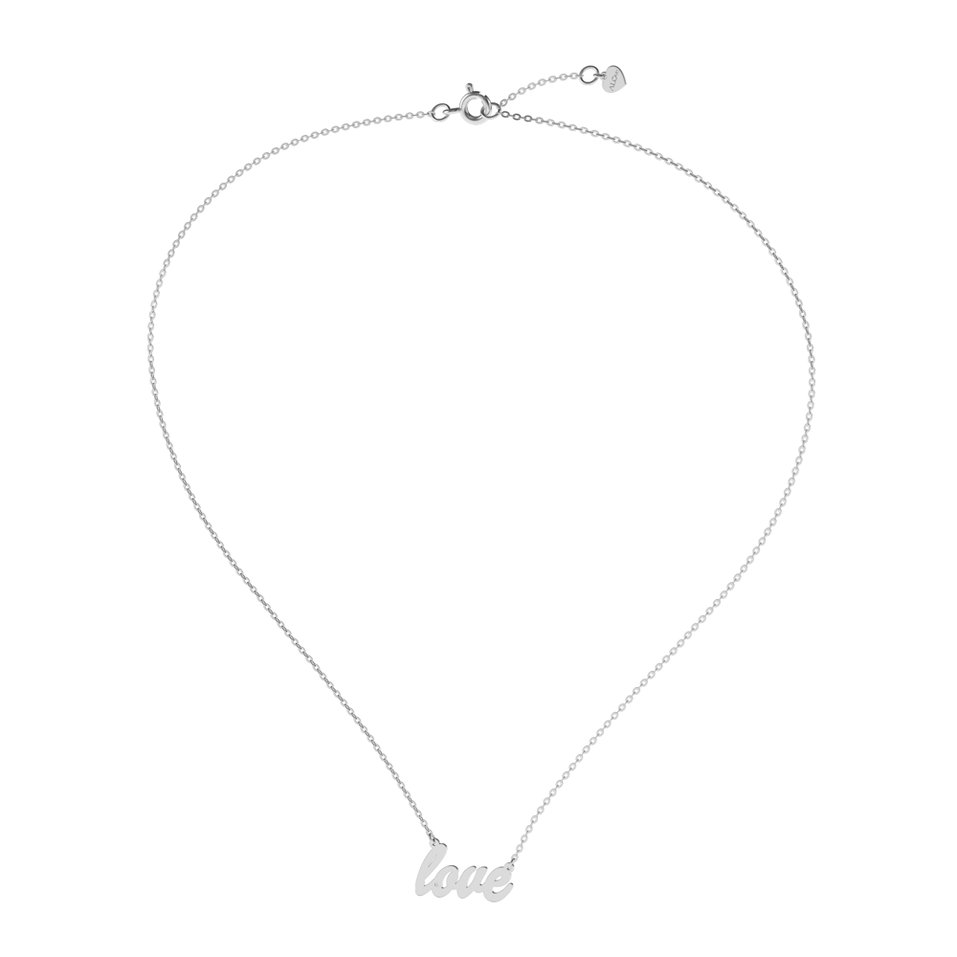 Náhrdelník s diamantem Love