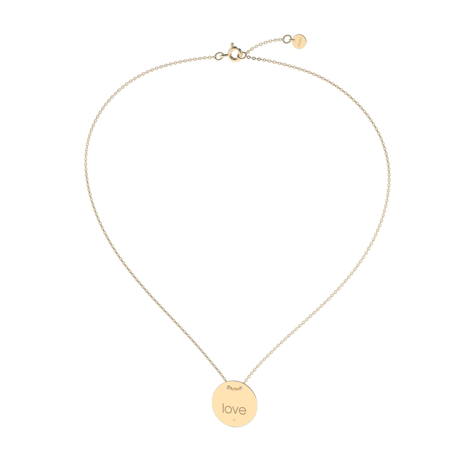 Náhrdelník s diamantem Love Stamp