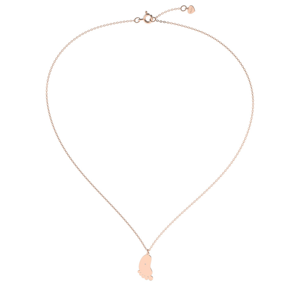 Náhrdelník s diamantem Baby Foot