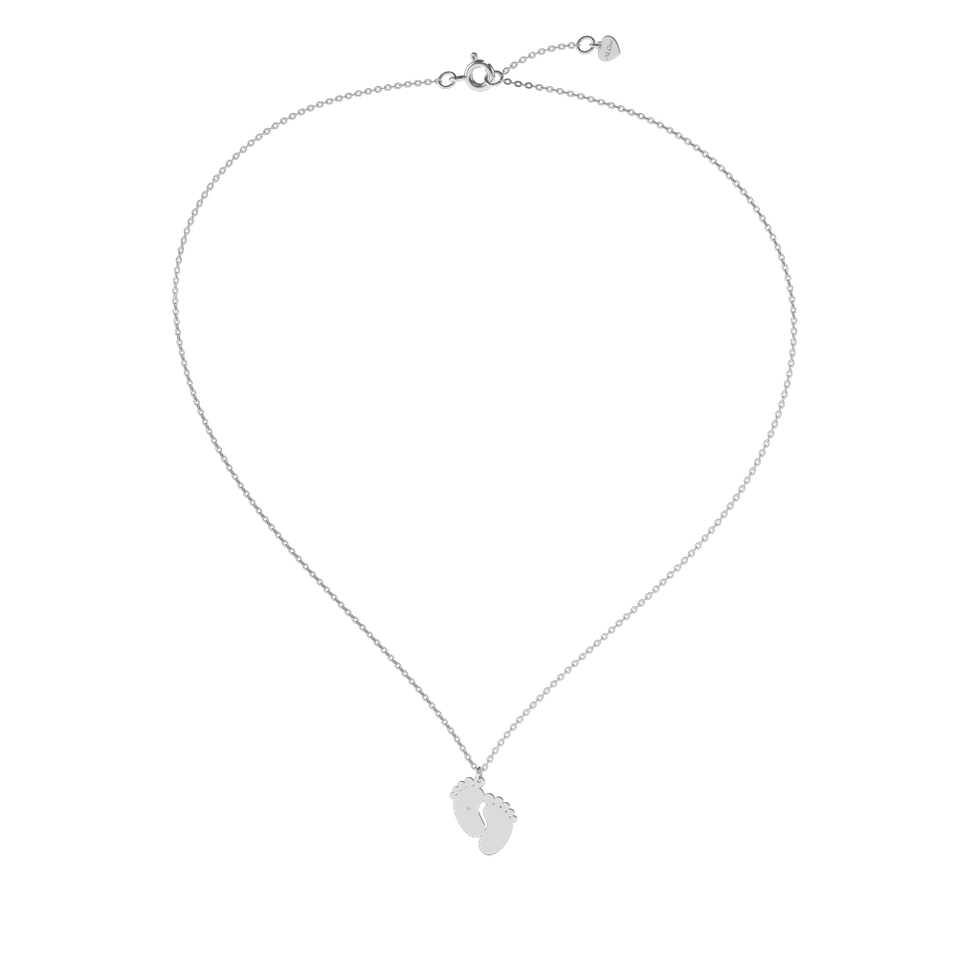 Náhrdelník s diamantem Baby Feet