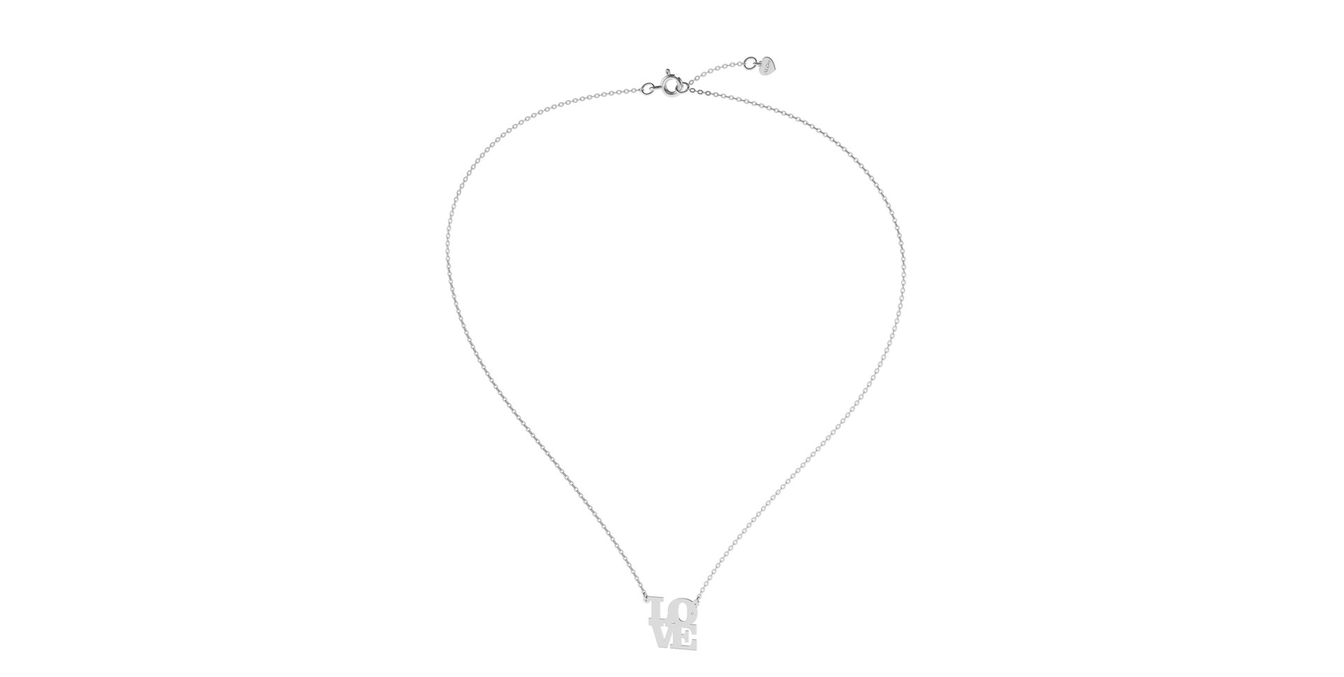Náhrdelník s diamantem Love