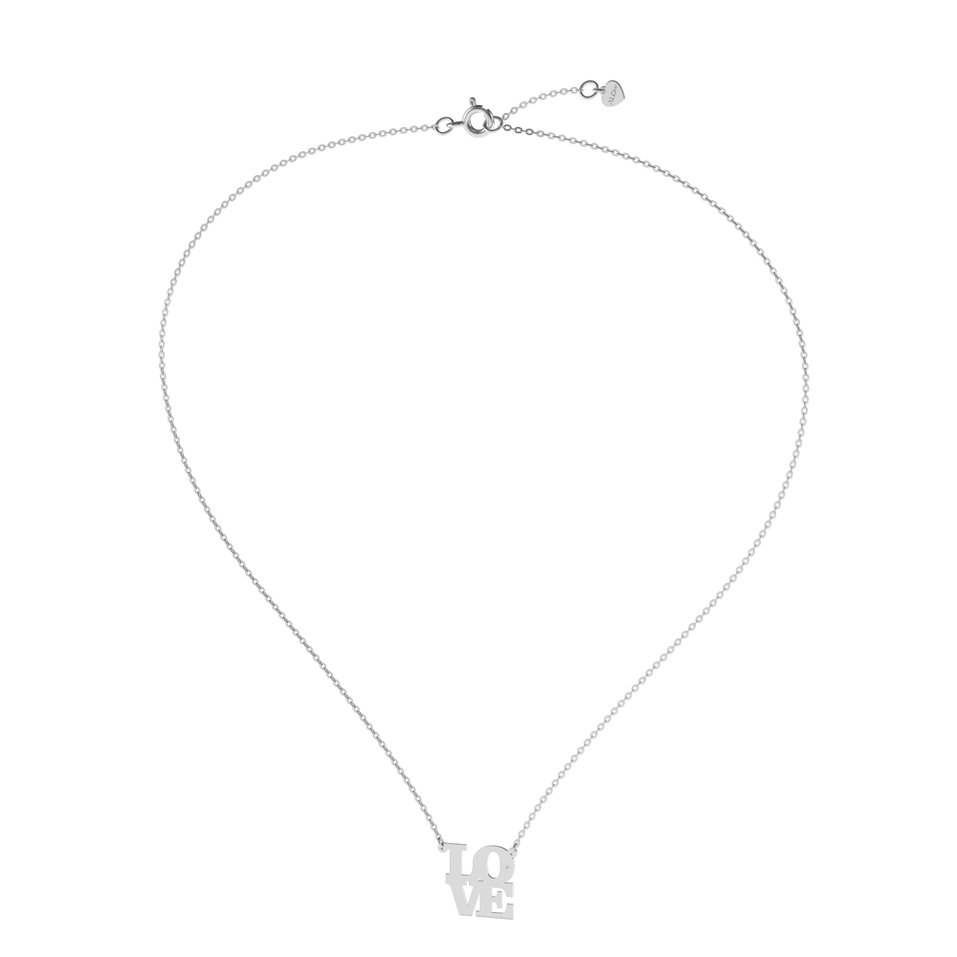 Náhrdelník s diamantem Love