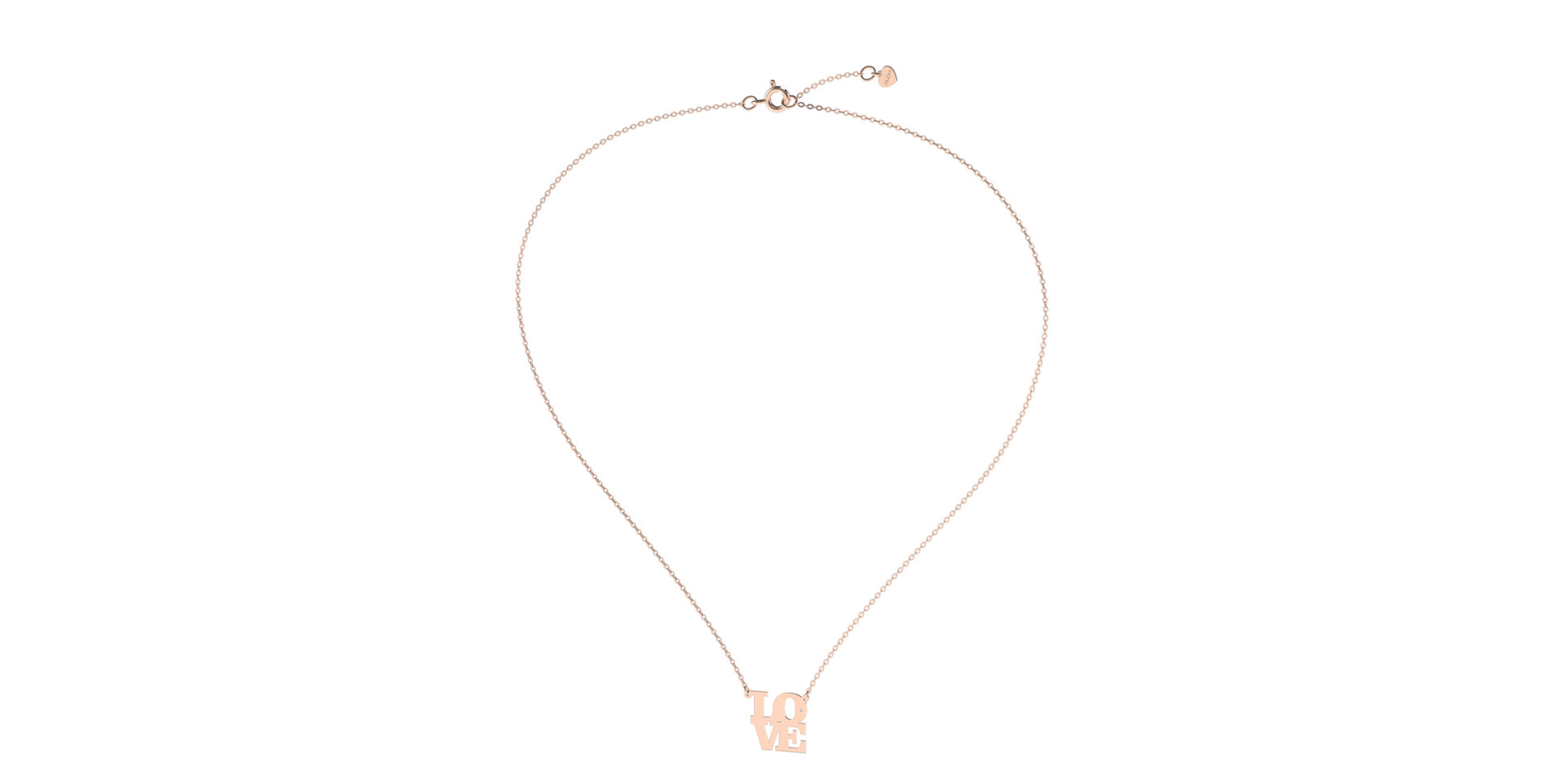 Náhrdelník s diamantem Love