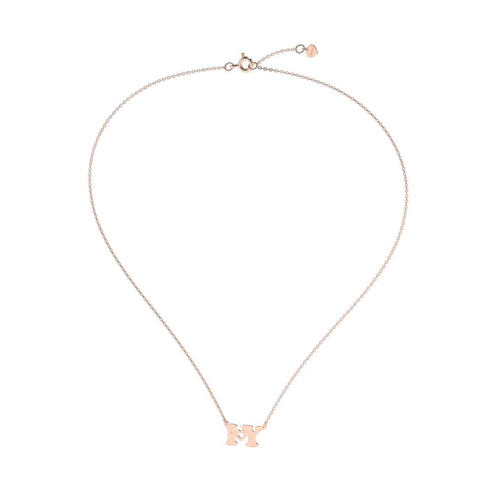 Náhrdelník s diamantem I Love U