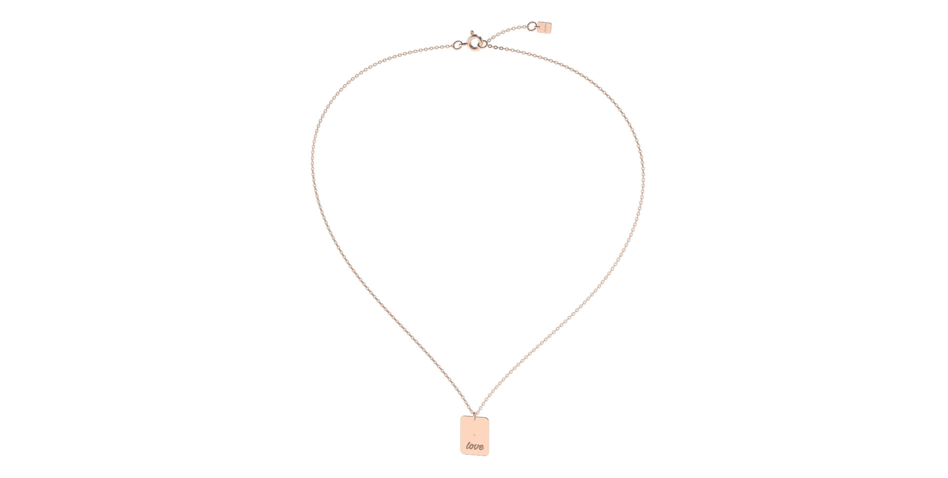 Náhrdelník s diamantem Love
