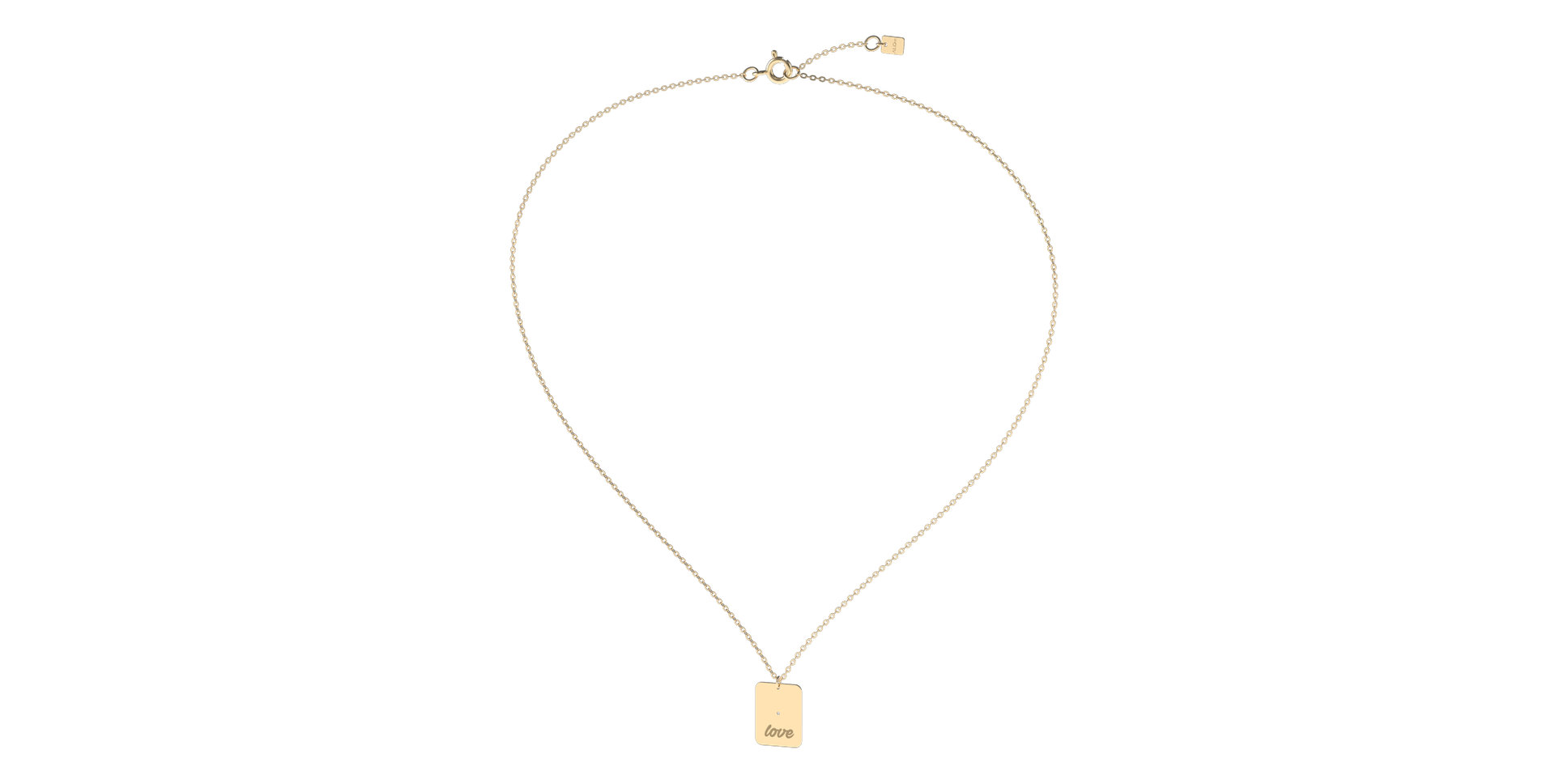 Náhrdelník s diamantem Love