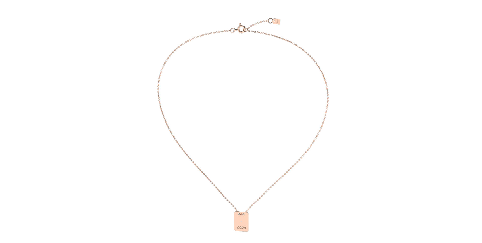 Náhrdelník s diamantem Stamp Love