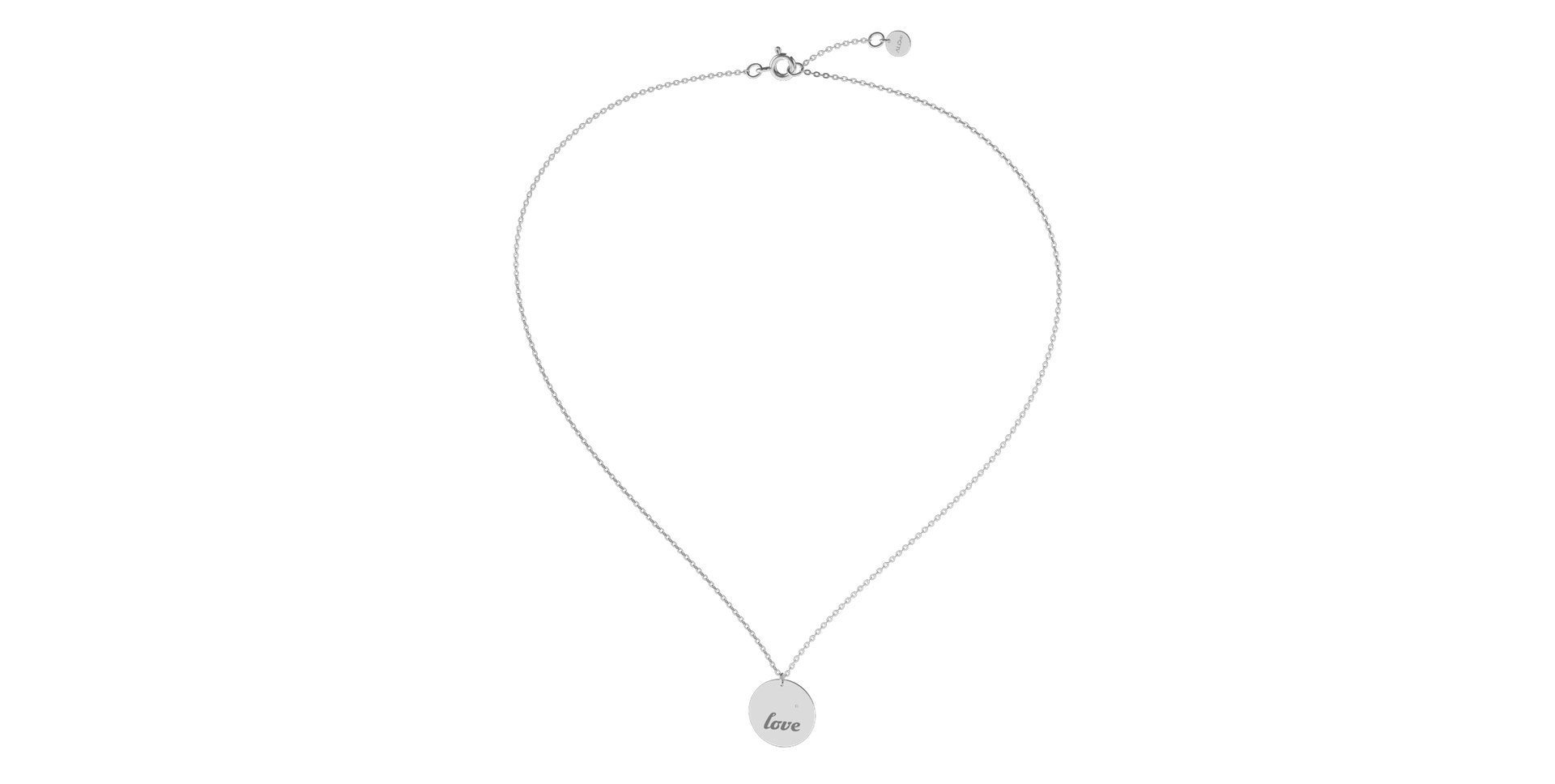 Náhrdelník s diamantem Love