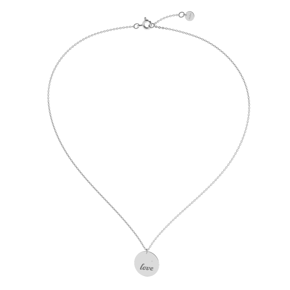 Náhrdelník s diamantem Love