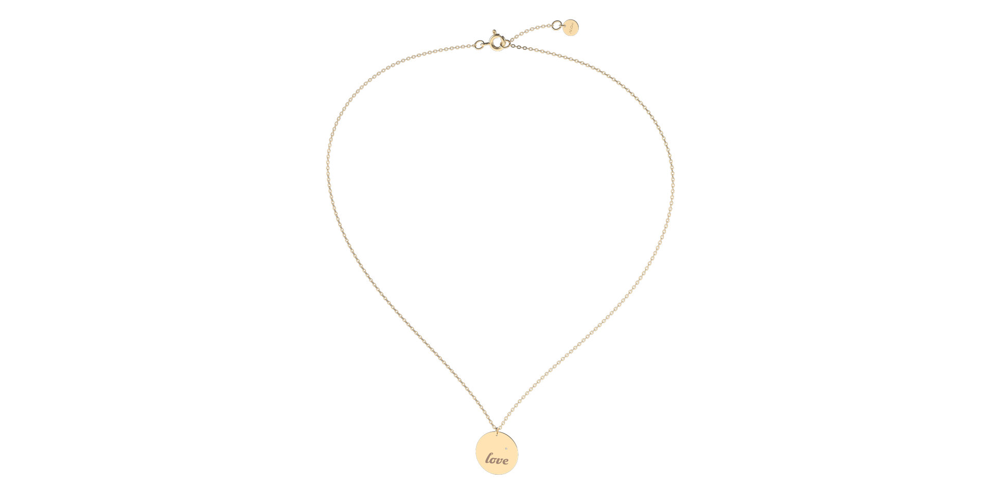 Náhrdelník s diamantem Love