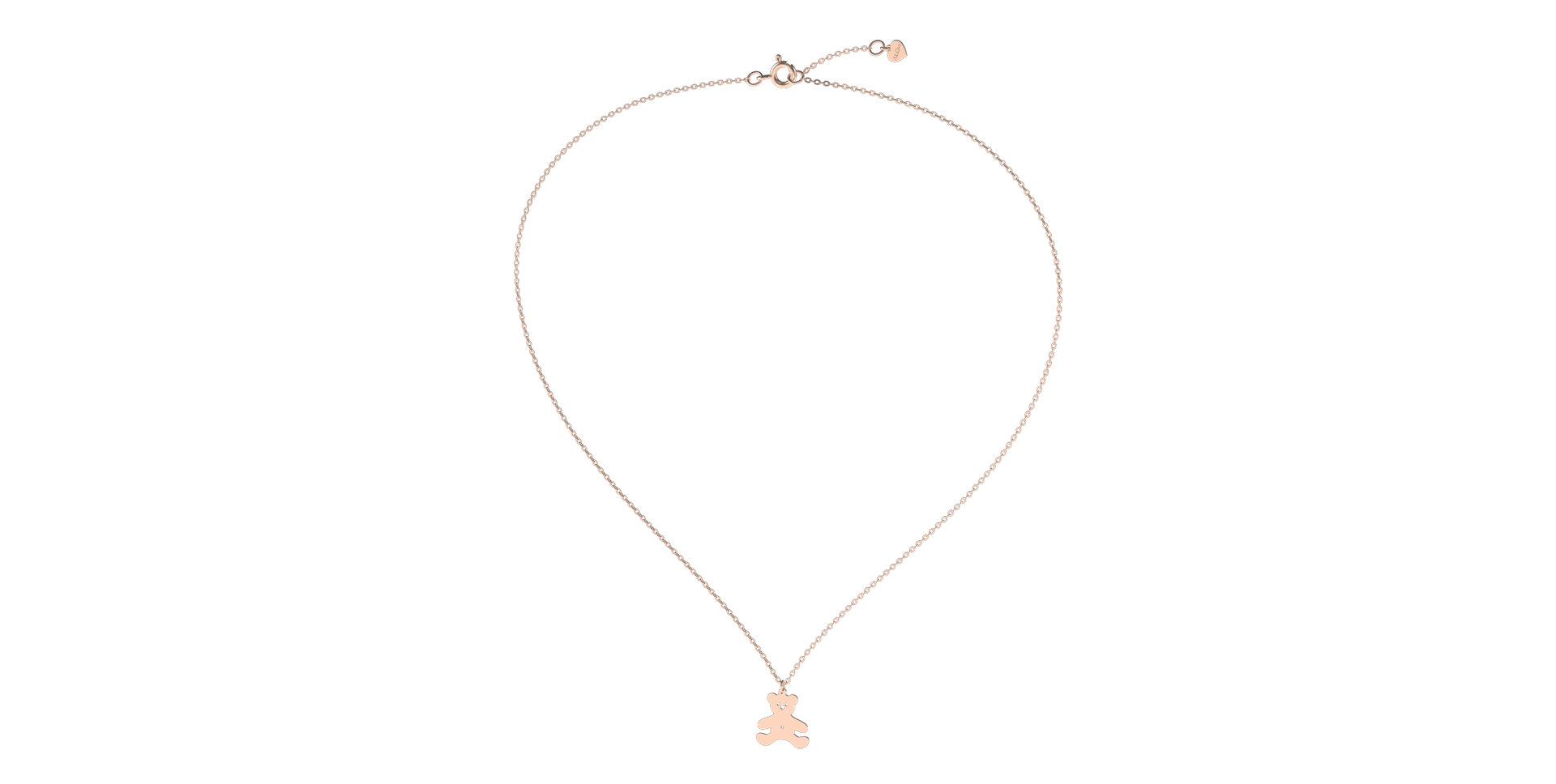 Náhrdelník s diamantem Teddy Bear