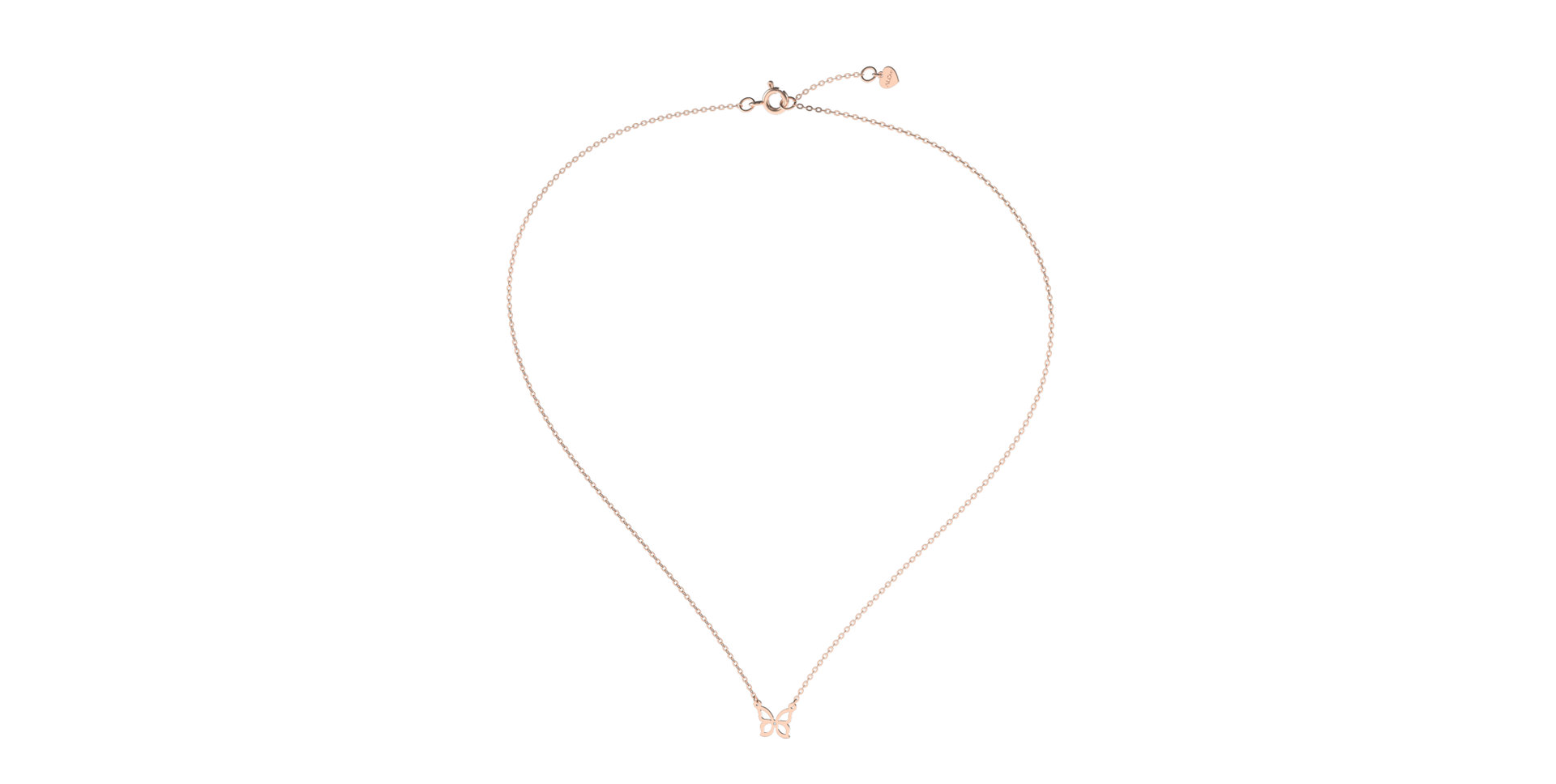 Náhrdelník s diamantem Butterfly