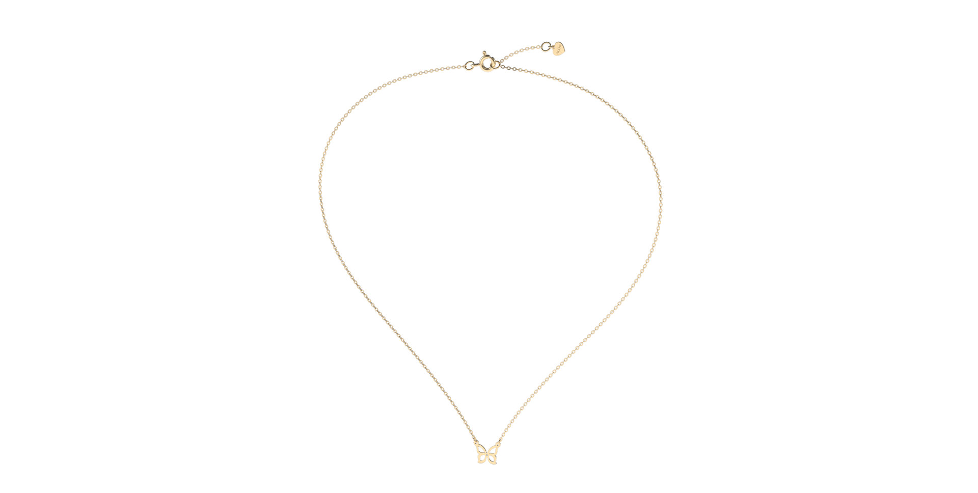 Náhrdelník s diamantem Butterfly