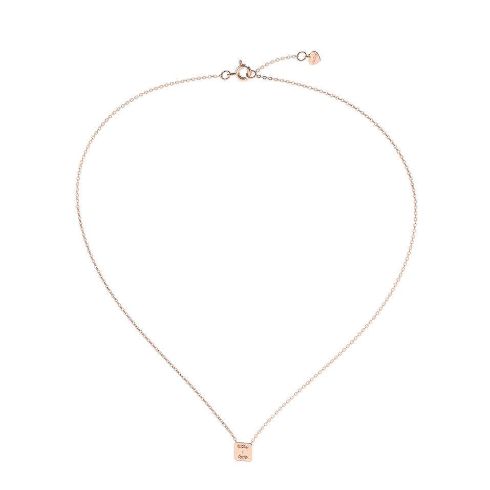 Náhrdelník s diamantem Tell U, Love U