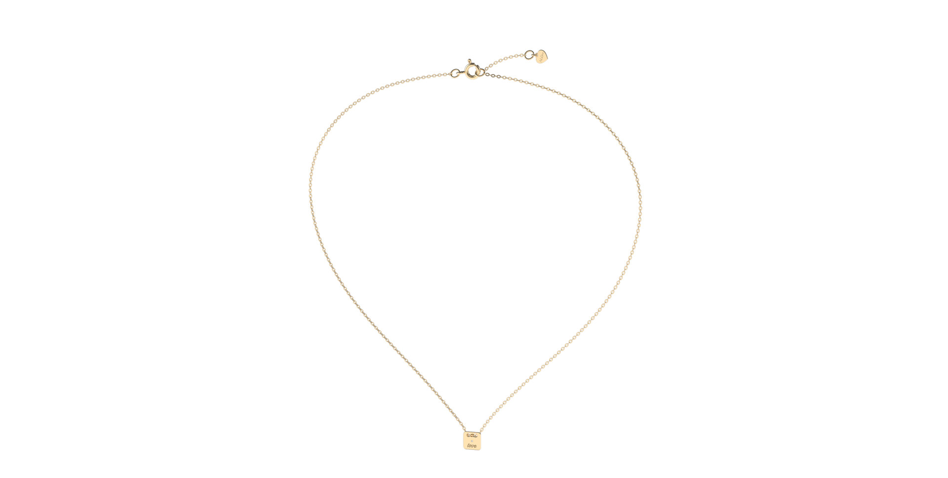 Náhrdelník s diamantem Tell U, Love U