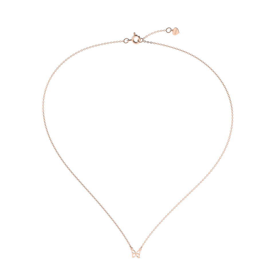 Náhrdelník s diamantem Butterfly