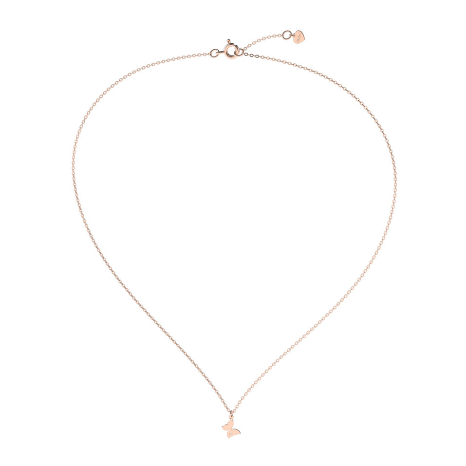 Náhrdelník s diamantem Lovely Butterfly