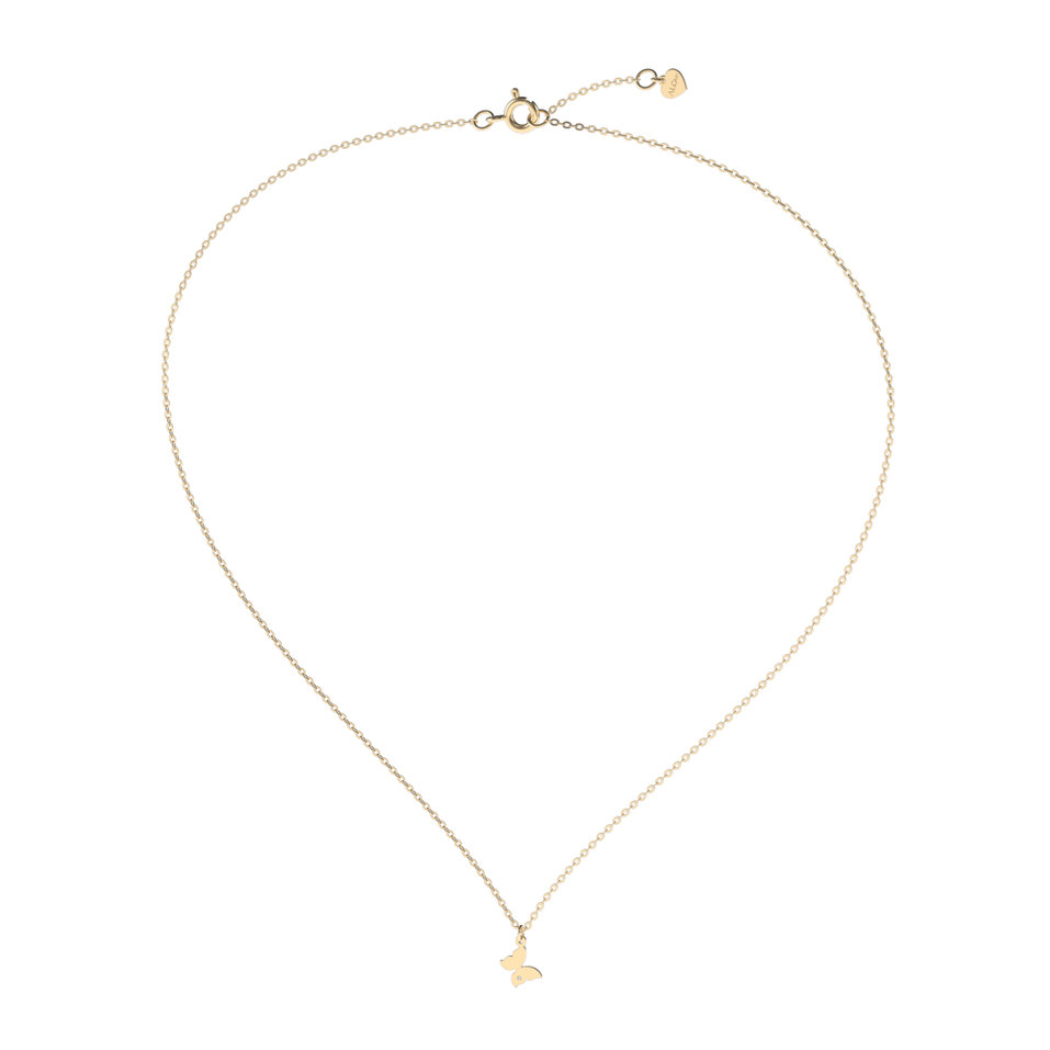 Náhrdelník s diamantem Lovely Butterfly